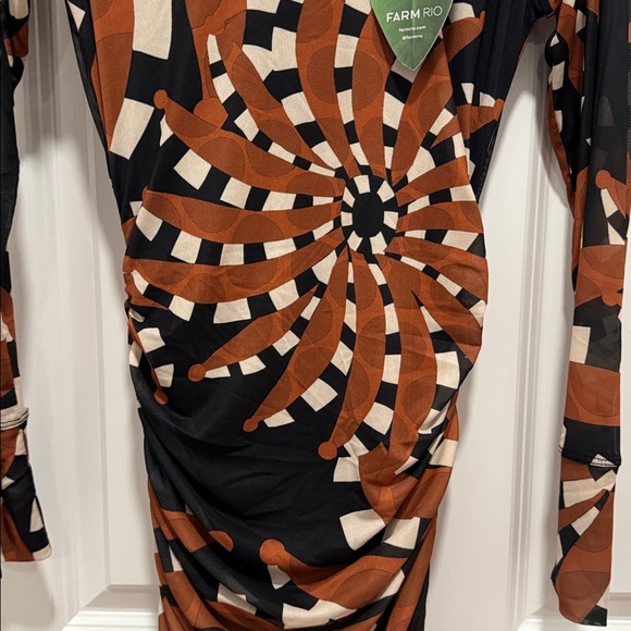 NWT Farm Rio Ruched Dress - Picture 7 of 15